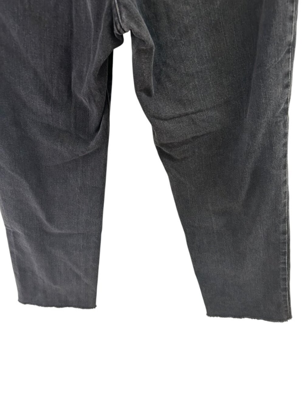 &Denim Black High Rise Straight Leg Jeans Size 27 Raw Hem EUC - Picture 4 of 10